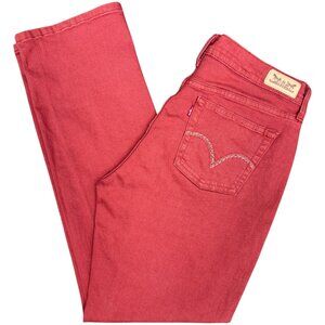 EUC Women's LEVI'S‎ 505 Straight Leg Jeans Red | Size 10